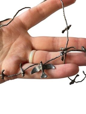 Vintage Zuni Native American bird fetish sterling silver jewelry